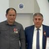 Нариман Асваров и Рахим Нурмуханов на мероприятиии в ДГПУ им. Р. Гамзатова